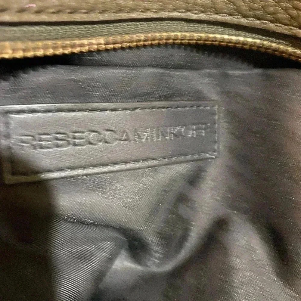 Rebecca Minkoff green leather tote handbag